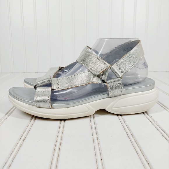 Naturalizer Shoes Naturalizer Flores Womens Silver Gray Strappy